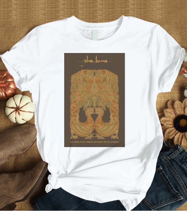 T-Shirt: Glass Beams September 21 2024 Mission Ballroom Denver Colorado Ornate T-Shirt Glass Beams September 21 2024 Mission Ballroom Denver Colorado Ornate T-Shirt