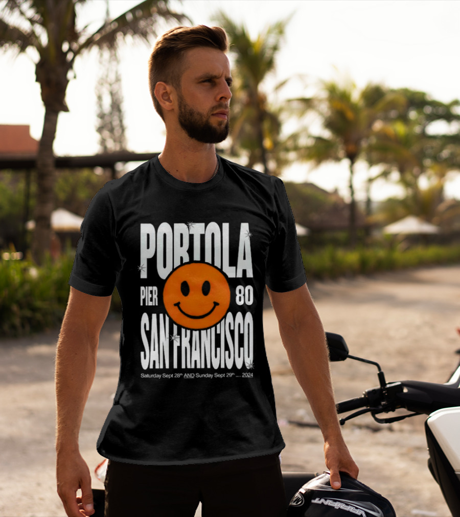Portola Smiley San Francisco Pier 80 September 28-29 T-Shirt
