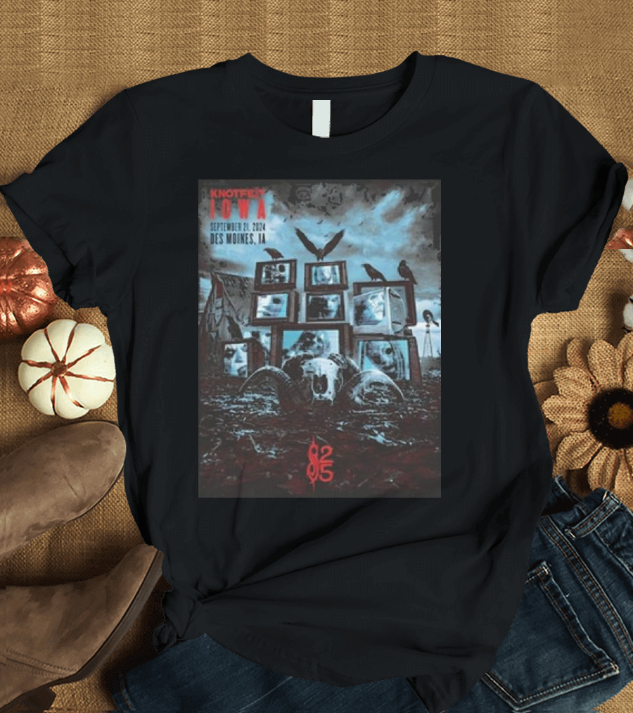 Knotfest Iowa September 21, 2024 Des Moines 825 Slipknot T-Shirt