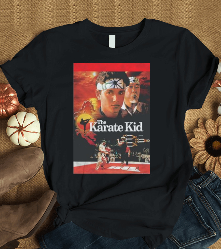 The Karate Kid Vintage Movie Poster Martial Arts Tournament Scene T-Shirt