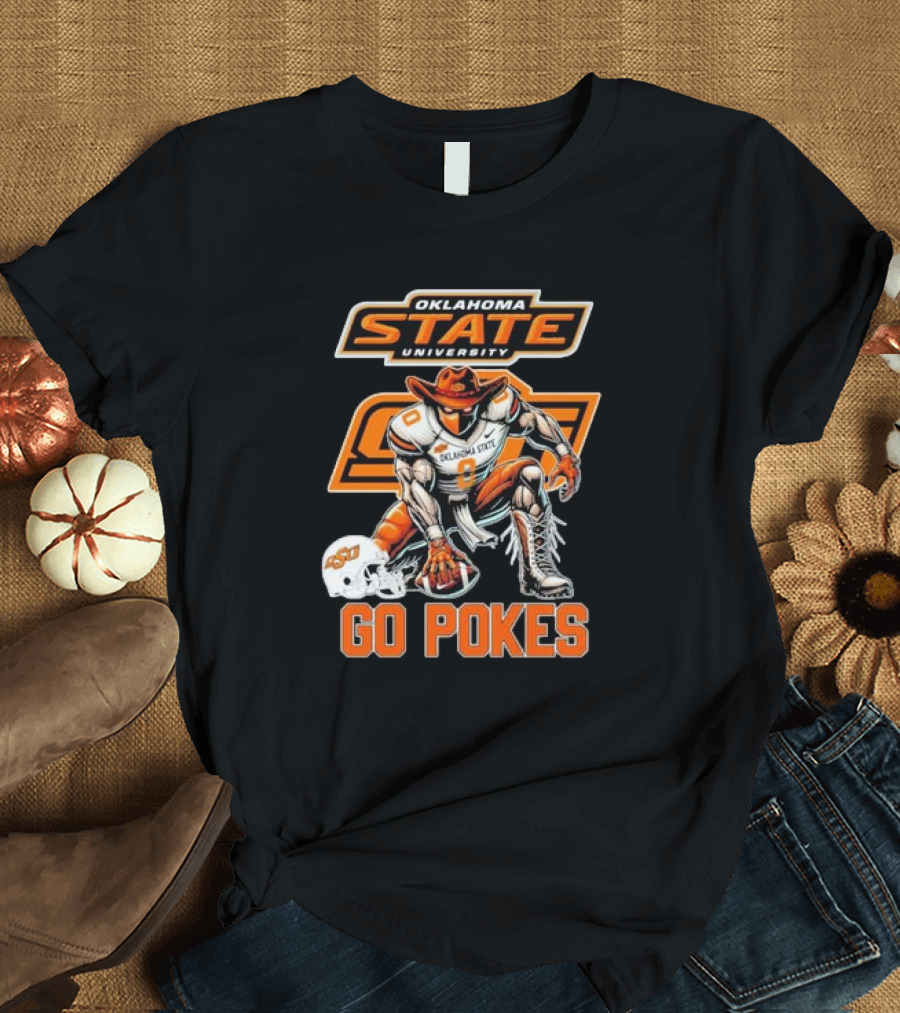 Oklahoma State University Cowboy Football Go Pokes OSU Mascot T-Shirt