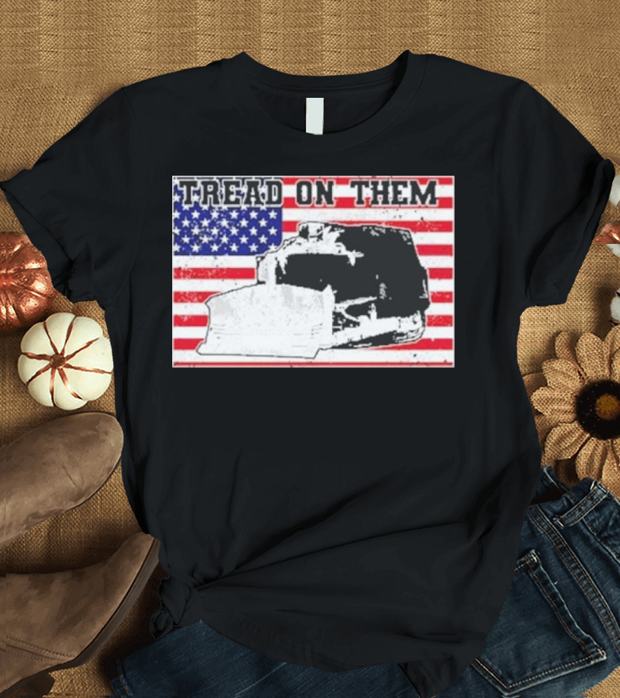 Tread on Them American Flag Killdozer T-Shirt
