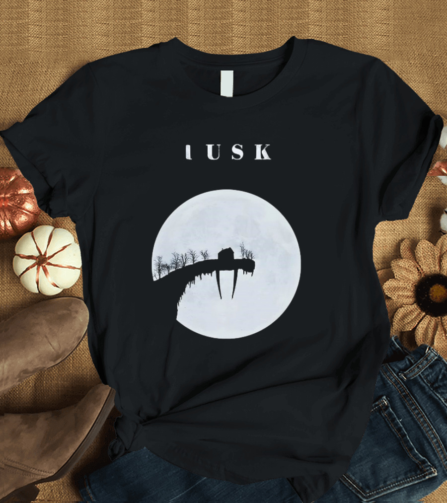 Tusk Moonlit Landscape with House and Trees T-Shirt