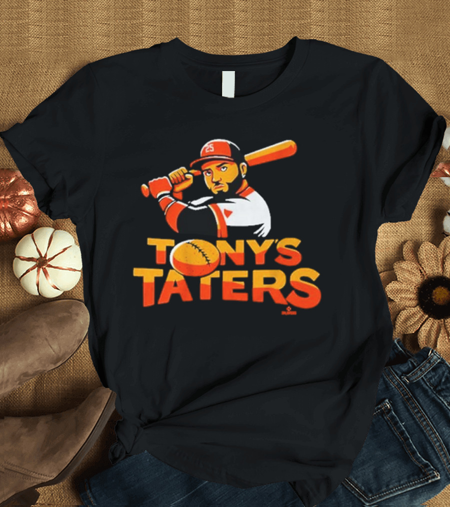 Baltimore Orioles Tony's Taters Anthony Santander Birdland Baseball T-Shirt