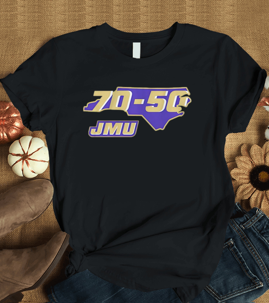 James Madison Dukes Football JMU 70-50 Vintage Map T-Shirt