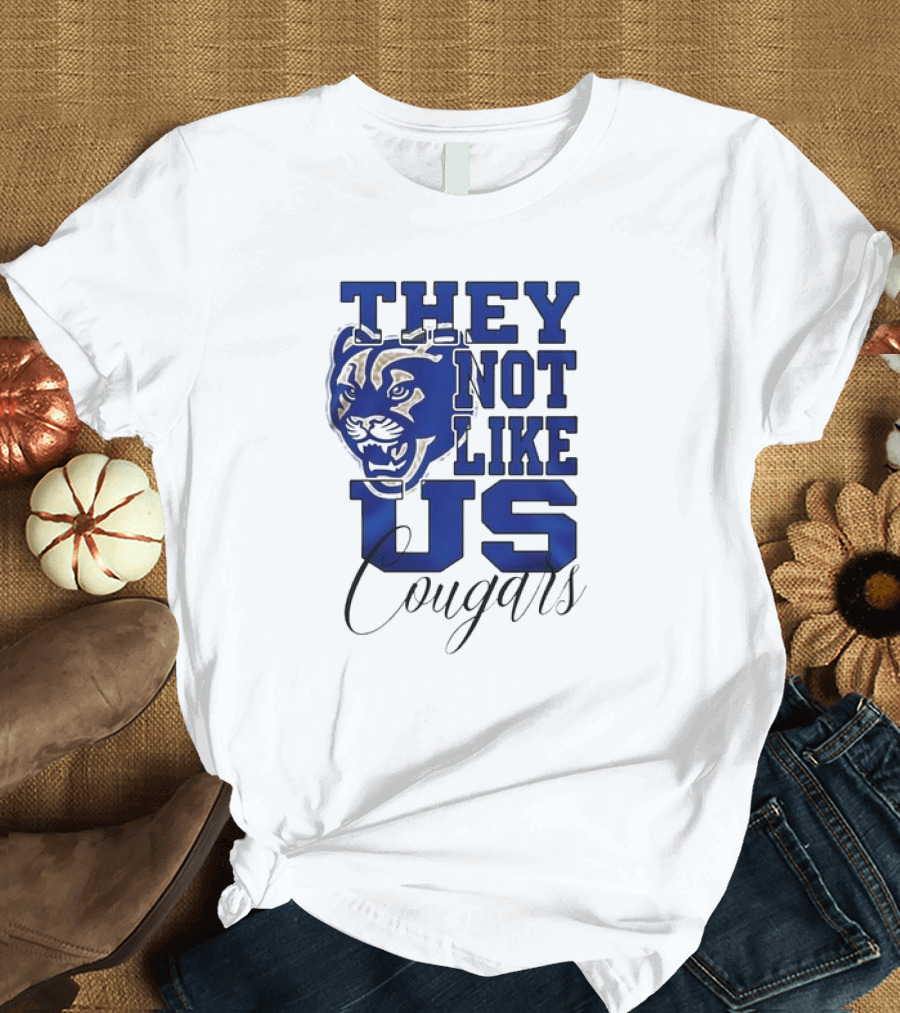 BYU Cougars They Not Like Us Cougars Football Team T-Shirt