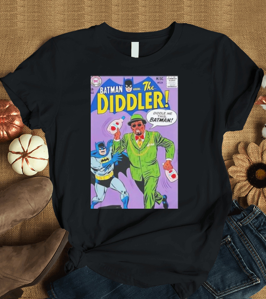 BATMAN VERSUS THE DIDDLER DIDDLER ME THIS BATMAN COMIC COVER T-Shirt