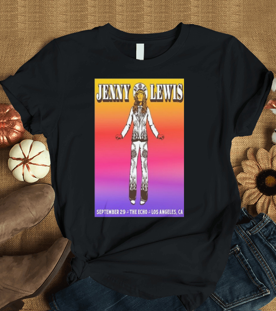 Jenny Lewis September 29 The Echo Los Angeles CA Retro Concert Tour T-Shirt