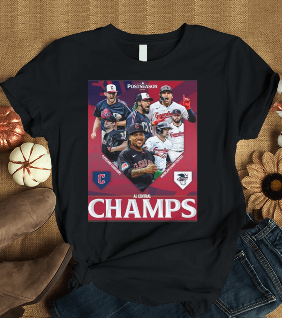 Cleveland Guardians Postseason AL Central Champs 2024 Baseball T-Shirt