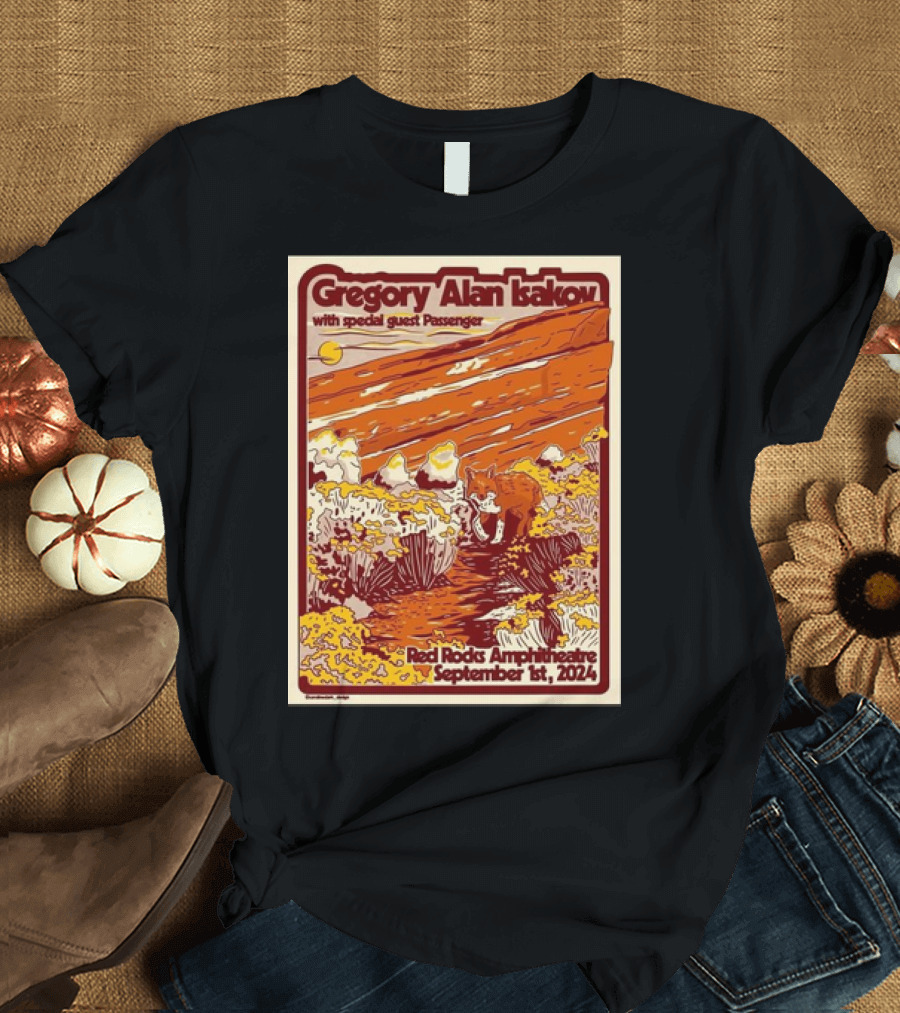 Gregory Alan Isakov with Special Guest Passenger Red Rocks Amphitheatre September 1st, T-Shirt