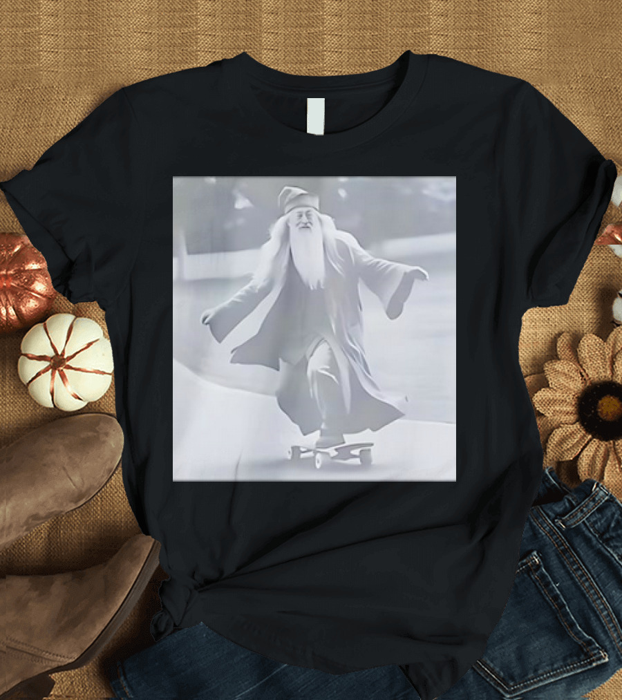 Skateboarding Wizard Professor Skateboard Adventure T-Shirt