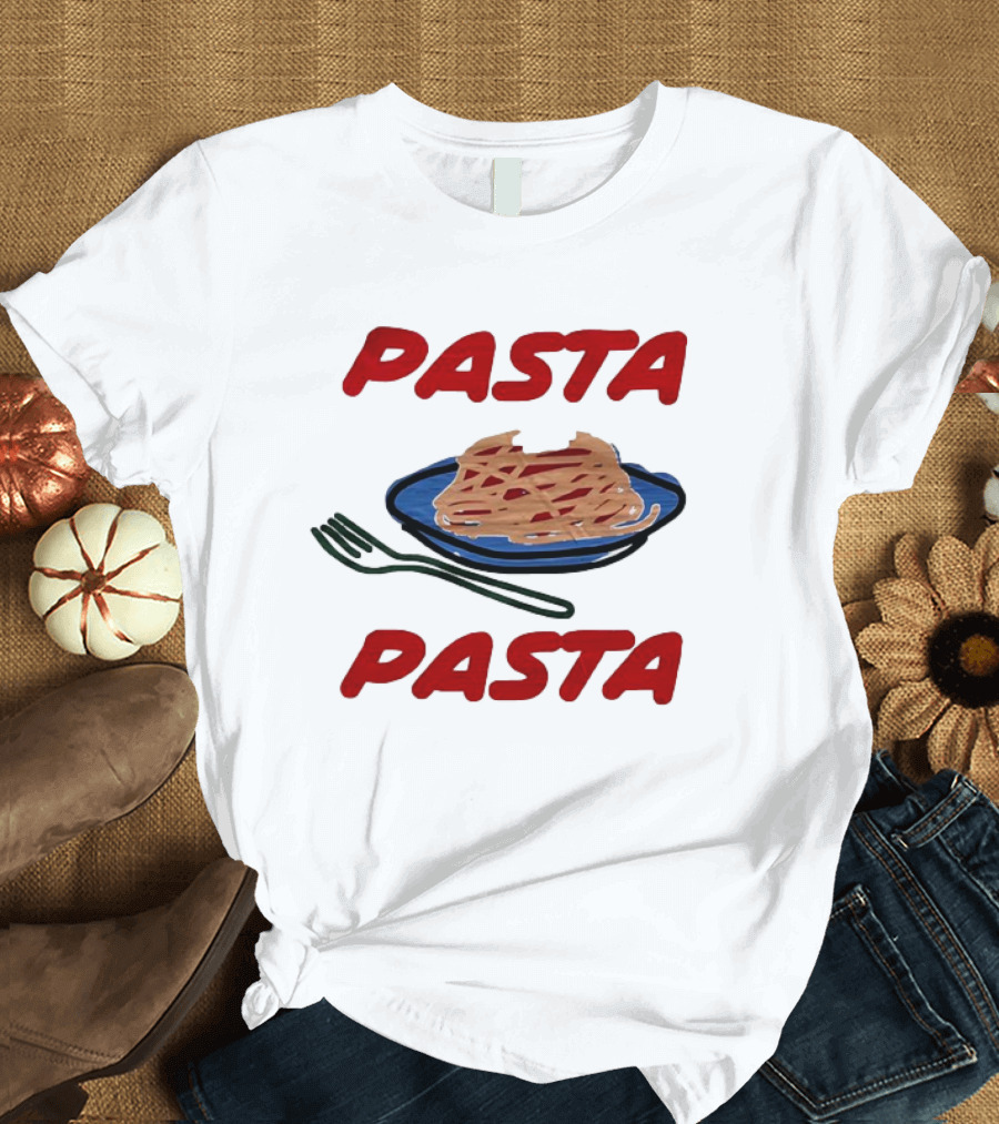 Pasta Pasta Retro Fork Plate T-Shirt