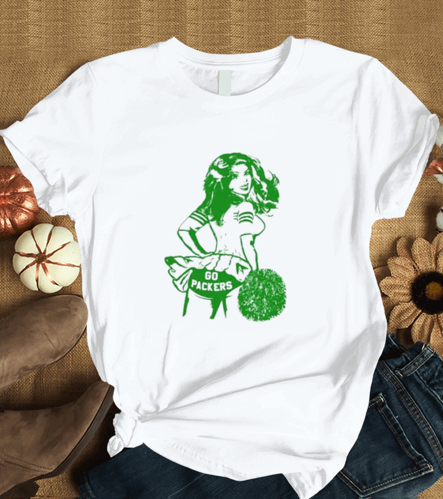 Green Bay Packers Cheerleader Go Packers Enthusiast T-Shirt
