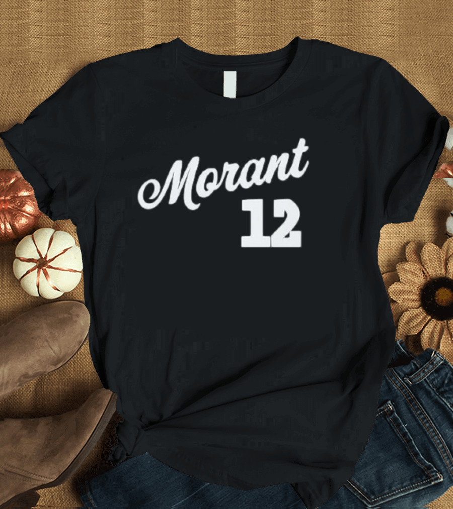 Morant 12 Memphis Script Basketball Ja Morant T-Shirt