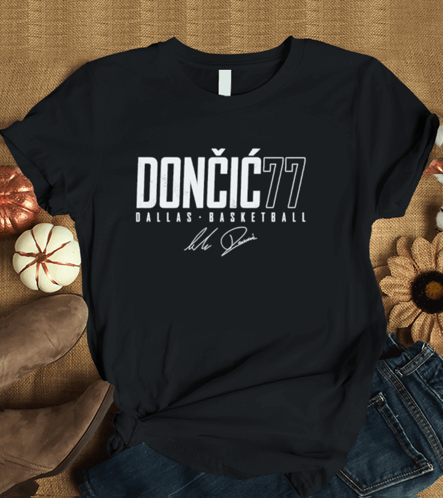 DONČIĆ 77 Dallas Basketball Signature T-Shirt