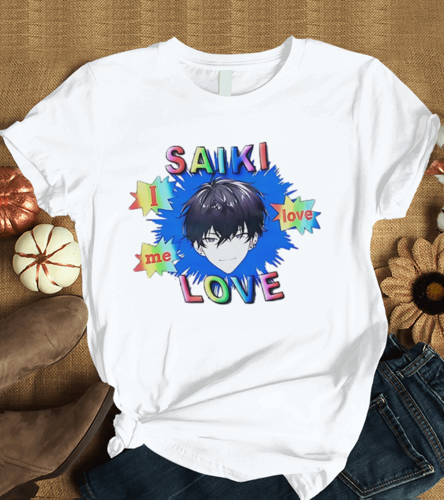 Saiki I Love Me Love Colorful Anime T-Shirt