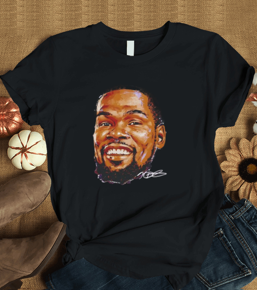 Kevin Durant Phoenix Basketball Face Signature T-Shirt