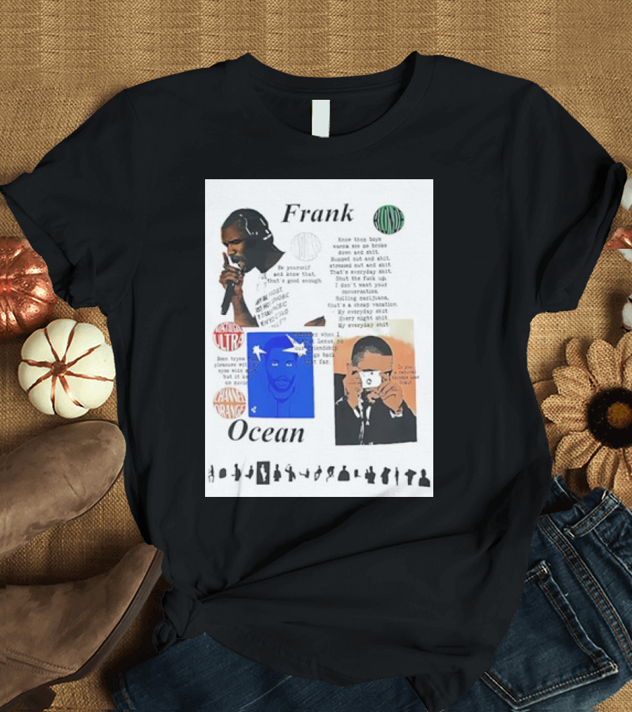 Frank Ocean Nostalgia Ultra Channel Orange Lyrics Collage T-Shirt