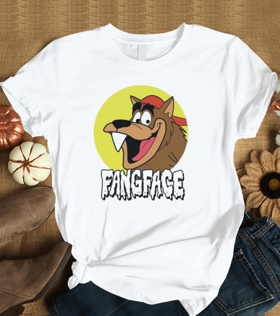Fangface Cartoon Logo Meme T-Shirt