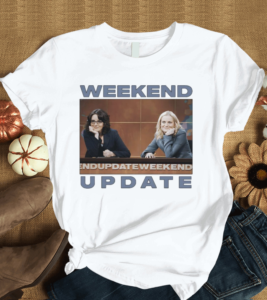 Weekend Update Tina Fey Amy Poehler Desk T-Shirt