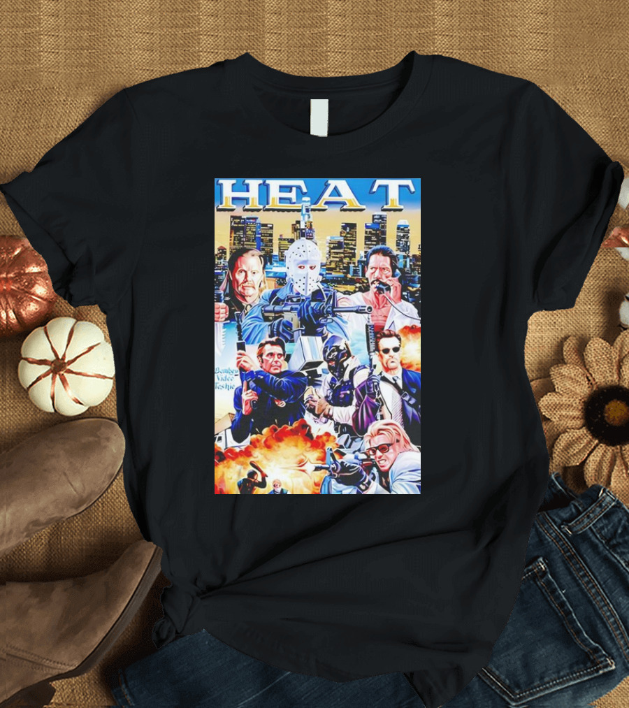 HEAT Dwyane Wade LeBron James Classic Action Movie Crossover T-Shirt