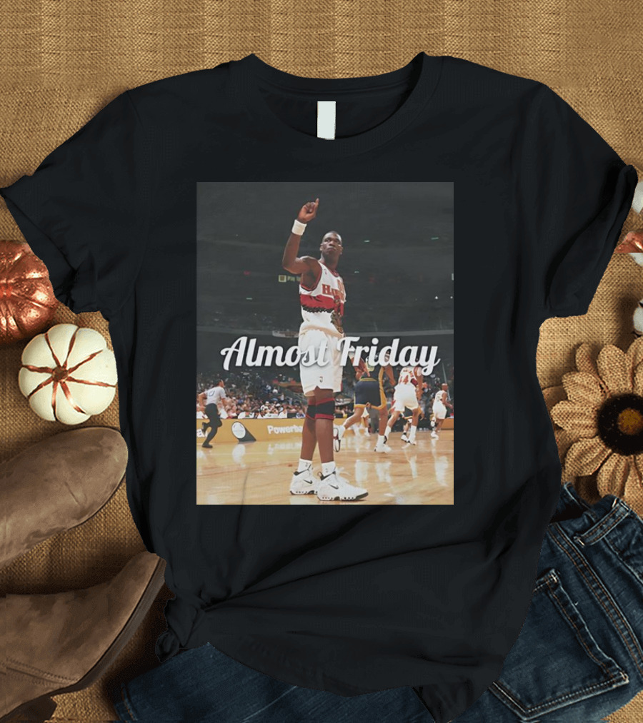 Dikembe Mutombo Houston Rockets Basketball Almost Friday T-Shirt