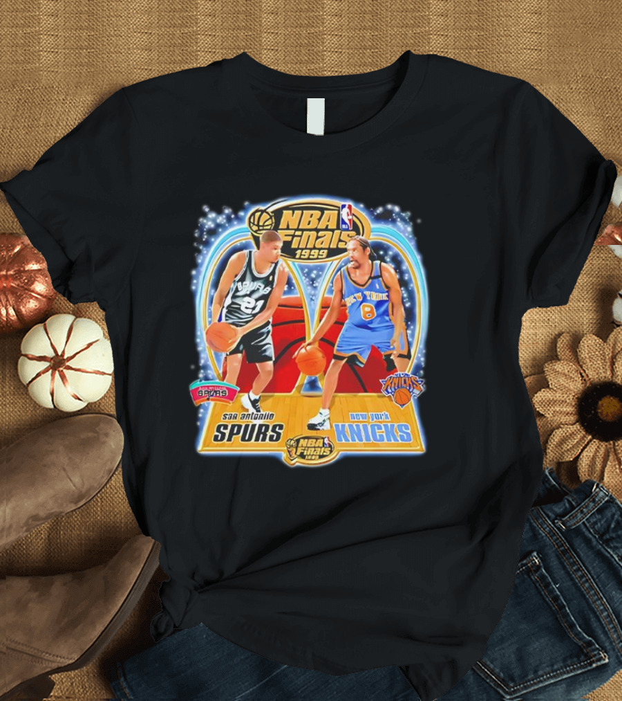 NBA Finals 1999 San Antonio Spurs vs New York Knicks Duncan Sprewell T-Shirt