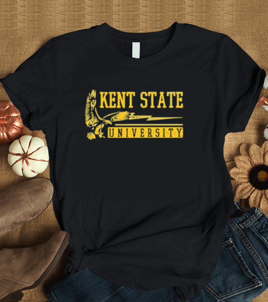 Kent State University Golden Eagles Lightning Bolt T-Shirt