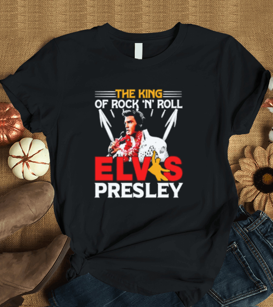 The King of Rock 'N' Roll Elvis Presley Retro T-Shirt