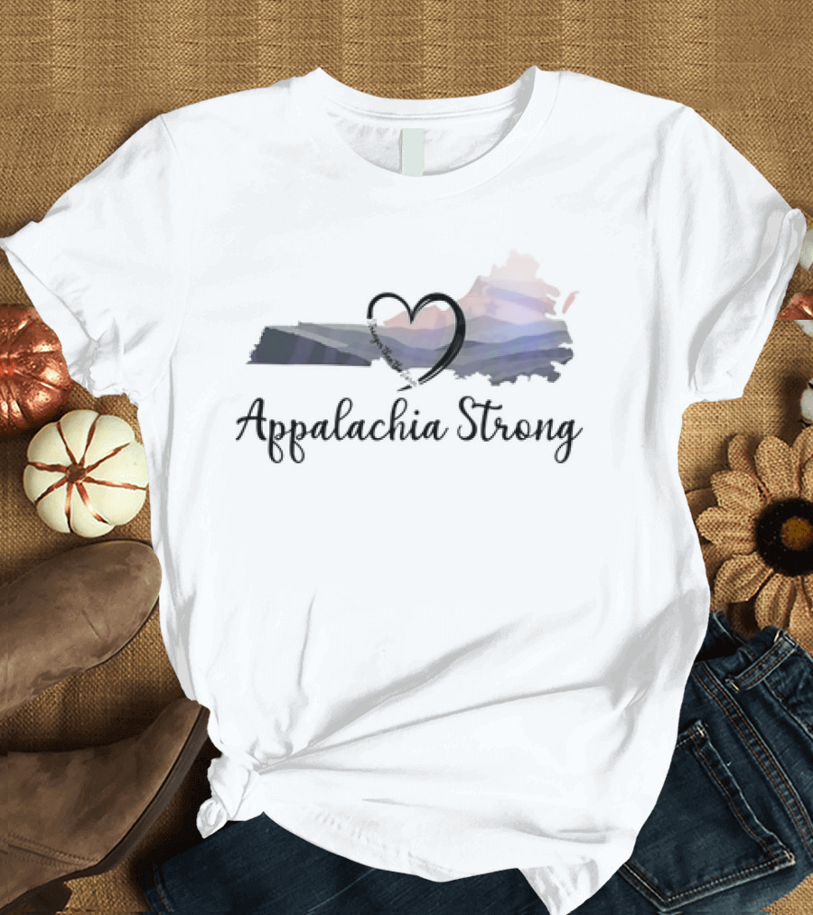 Appalachia Strong Heart Hurricane Helene Strong Than the Storm T-Shirt