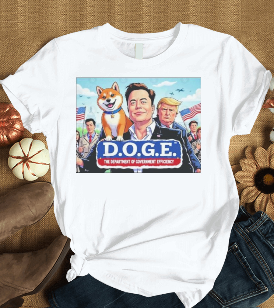 Doge Elon Trump D.O.G.E The Department of Government Efficiency Patriotic T-Shirt