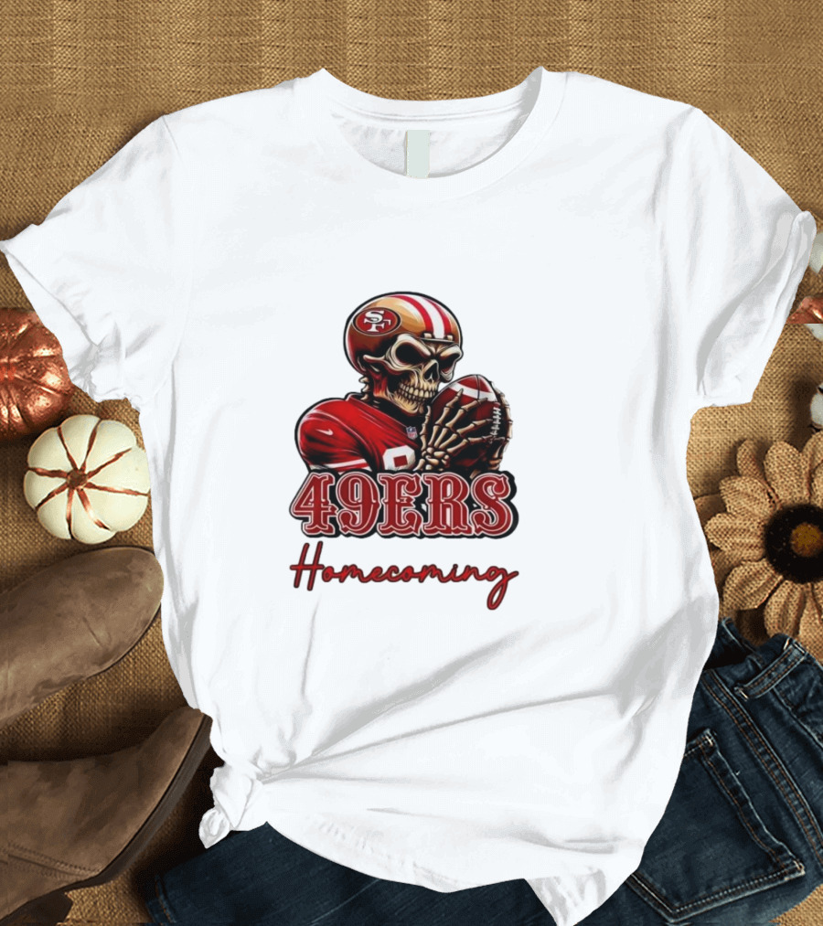 San Francisco 49ers Skull Homecoming Football T-Shirt