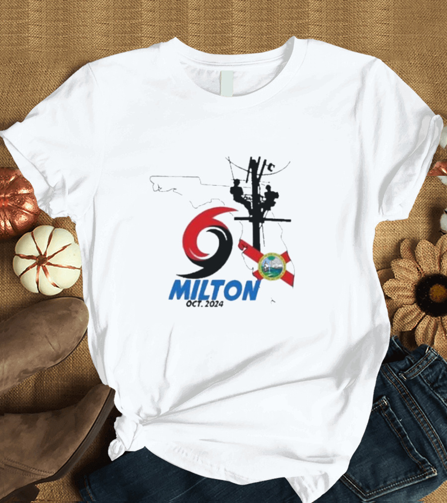Hurricane Milton Florida Electrical Support October T-Shirt