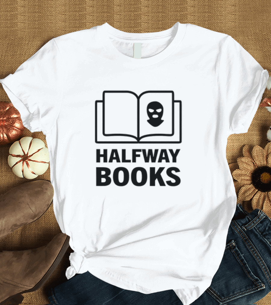 HALFWAY BOOKS Mask Icon Open Book T-Shirt