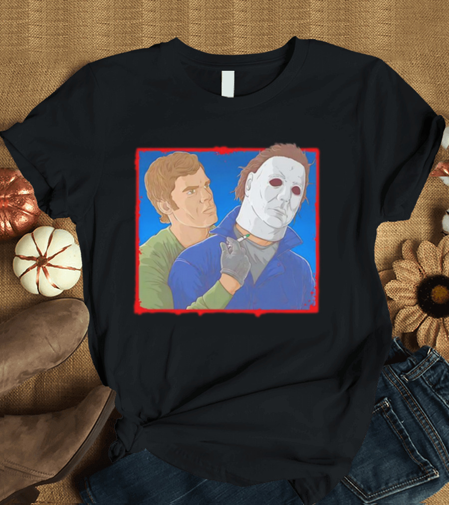 Dexter Morgan versus Michael Myers Halloween Showdown T-Shirt