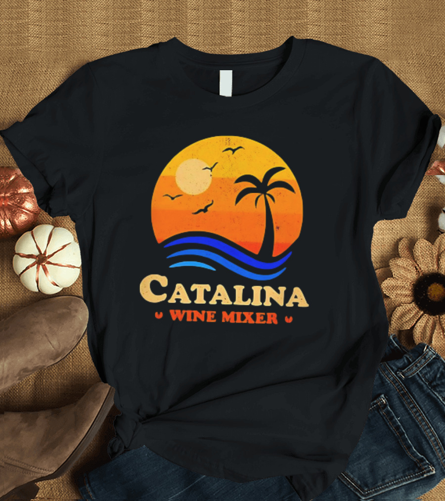 Step Brothers Catalina Wine Mixer Vintage Sunset Palm Island T-Shirt