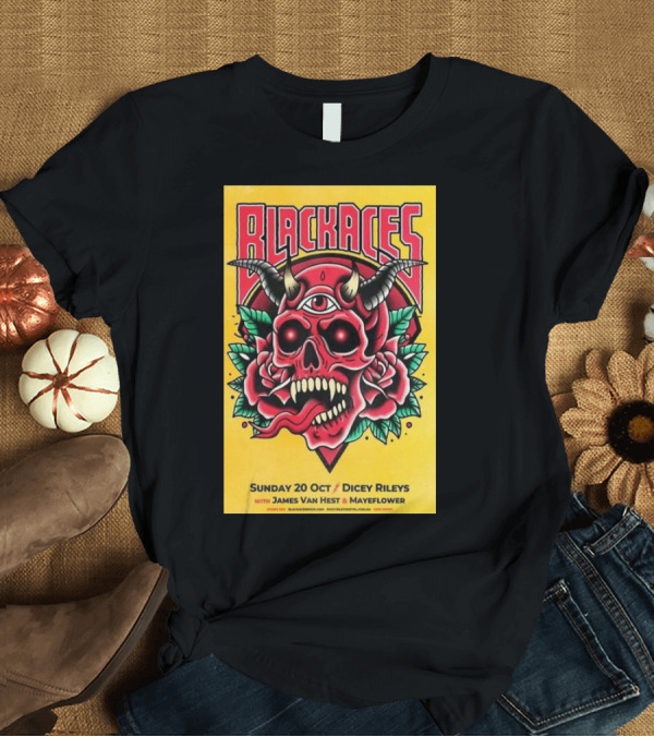 T-Shirt: Black Aces Dicey Rileys Oct 20 2024 with James Van Hest Mayflower T-Shirt Black Aces Dicey Rileys Oct 20 2024 with James Van Hest Mayflower T-Shirt