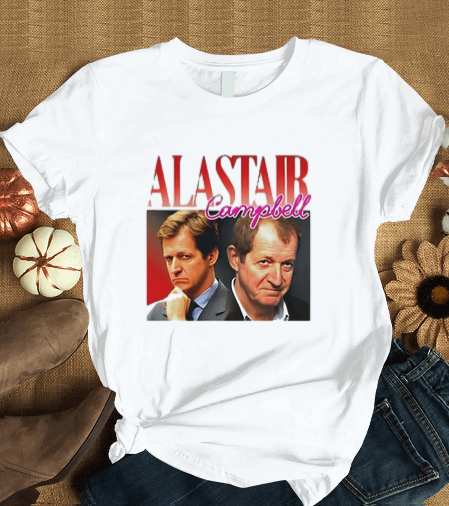 Alastair Campbell Retro Suit Portrait Duo T-Shirt