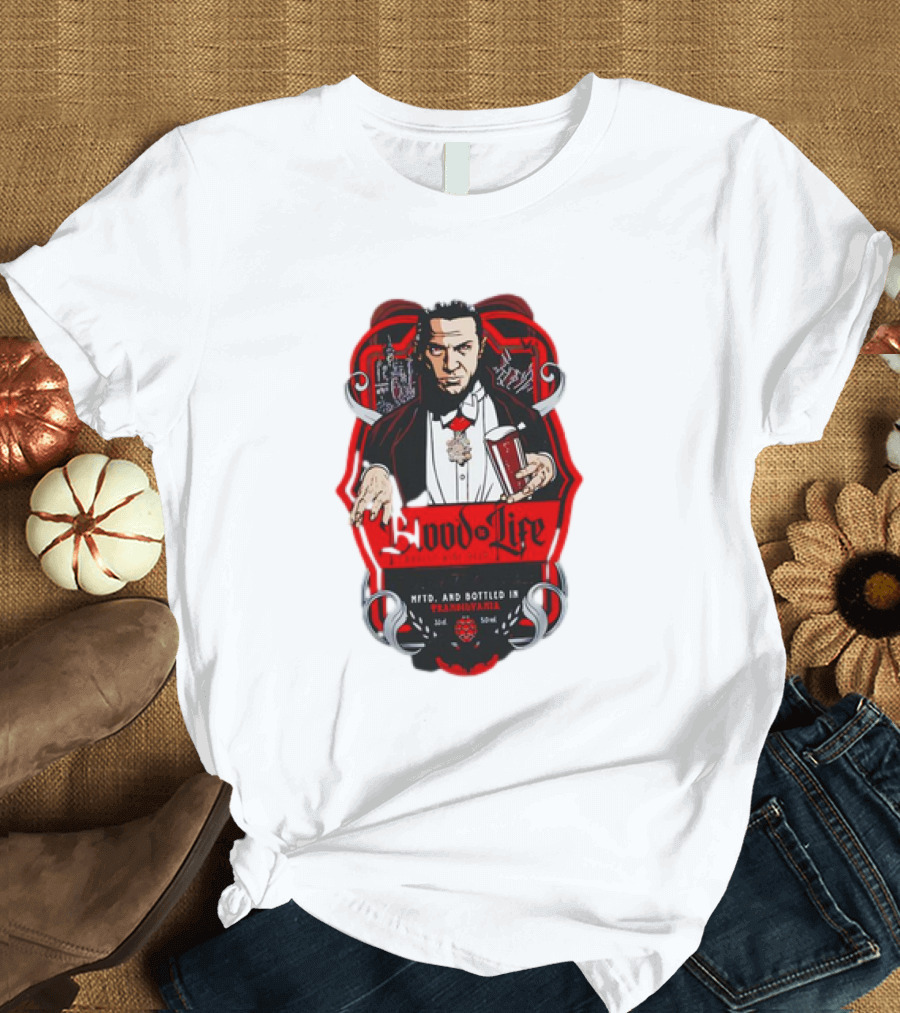 Dracula Blood is Life Barley Wine Beer Brewed in Transylvania with Children of the Night’s Taste T-Shirt