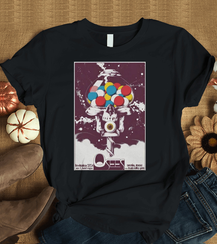 Osees Levitation 2024 Las Vegas Austin Texas Nov 1 with Death Valley Girls Tour T-Shirt
