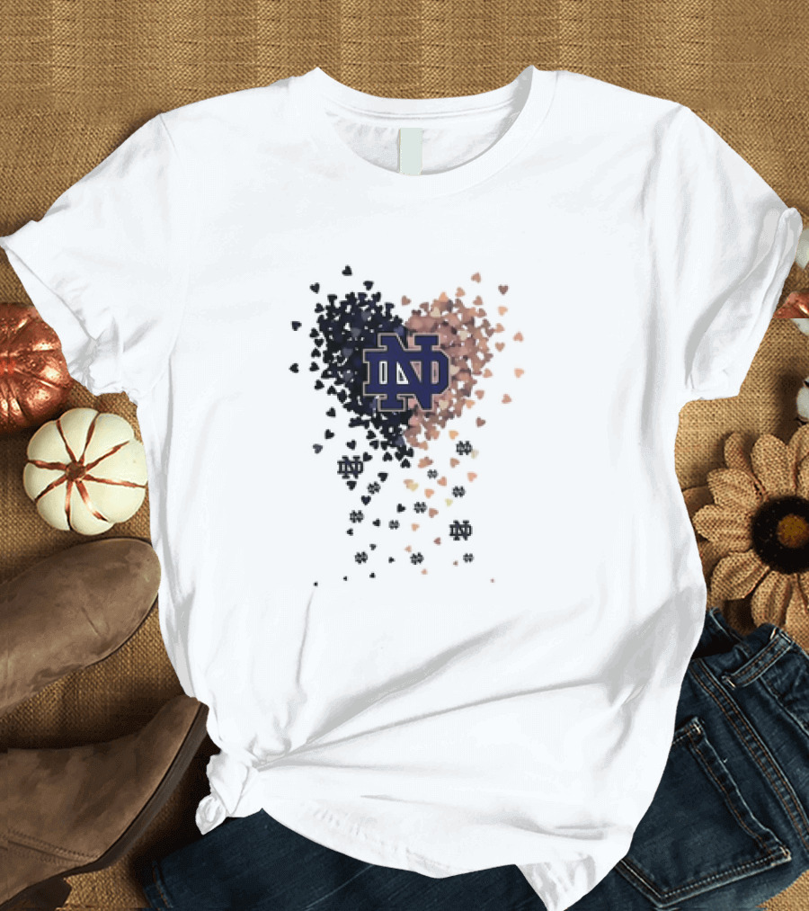 Heart Full of Football Notre Dame Fighting Irish ND T-Shirt