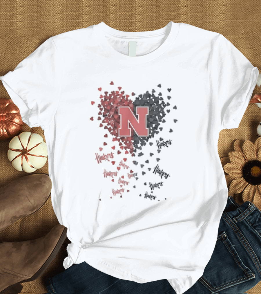 Nebraska Cornhuskers Passionate Heart N Huskers T-Shirt