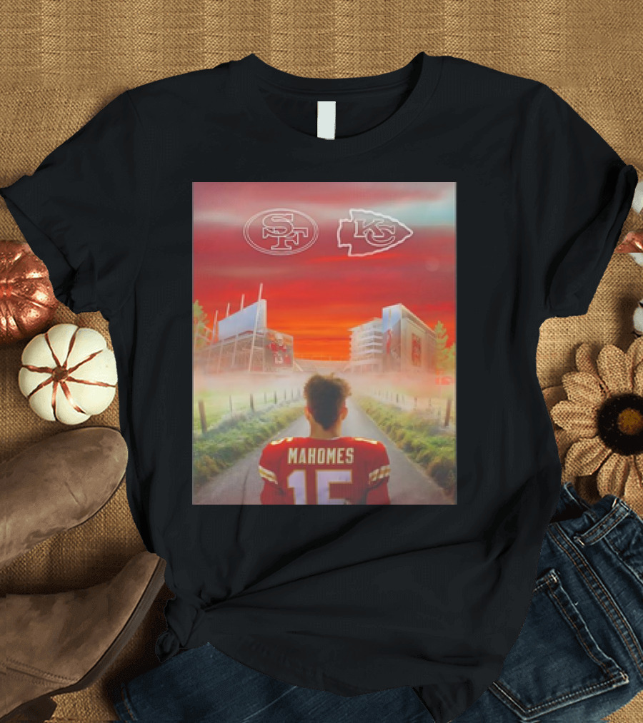 Mahomes Kansas City Chiefs Versus San Francisco 49ers NFL Showdown T-Shirt