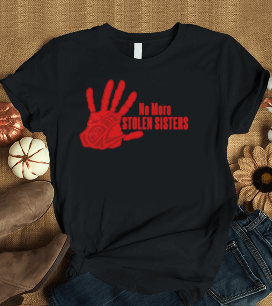No More Stolen Sisters Red Blood Hand T-Shirt