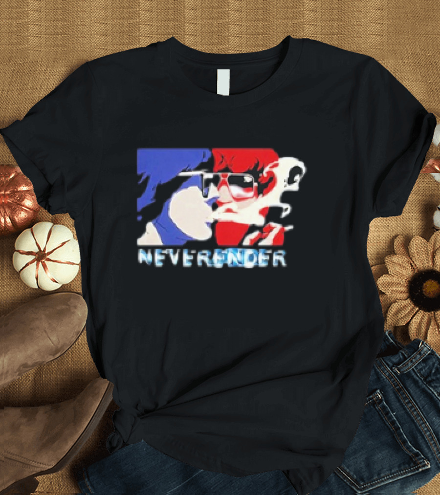 Justice Neverender Smoke 2024 Red Blue Glasses T-Shirt