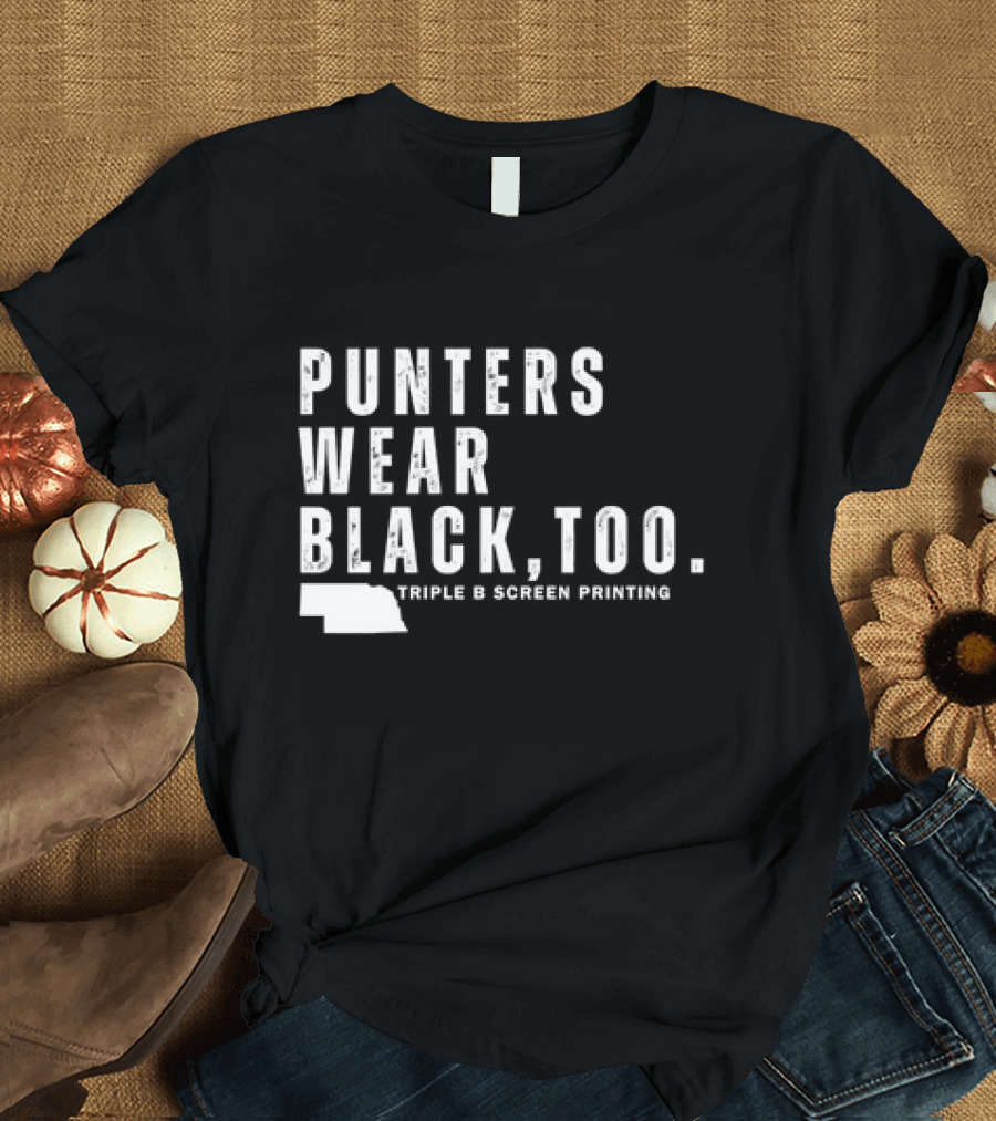 Punters Wear Black Too Triple B Screen Printing T-Shirt
