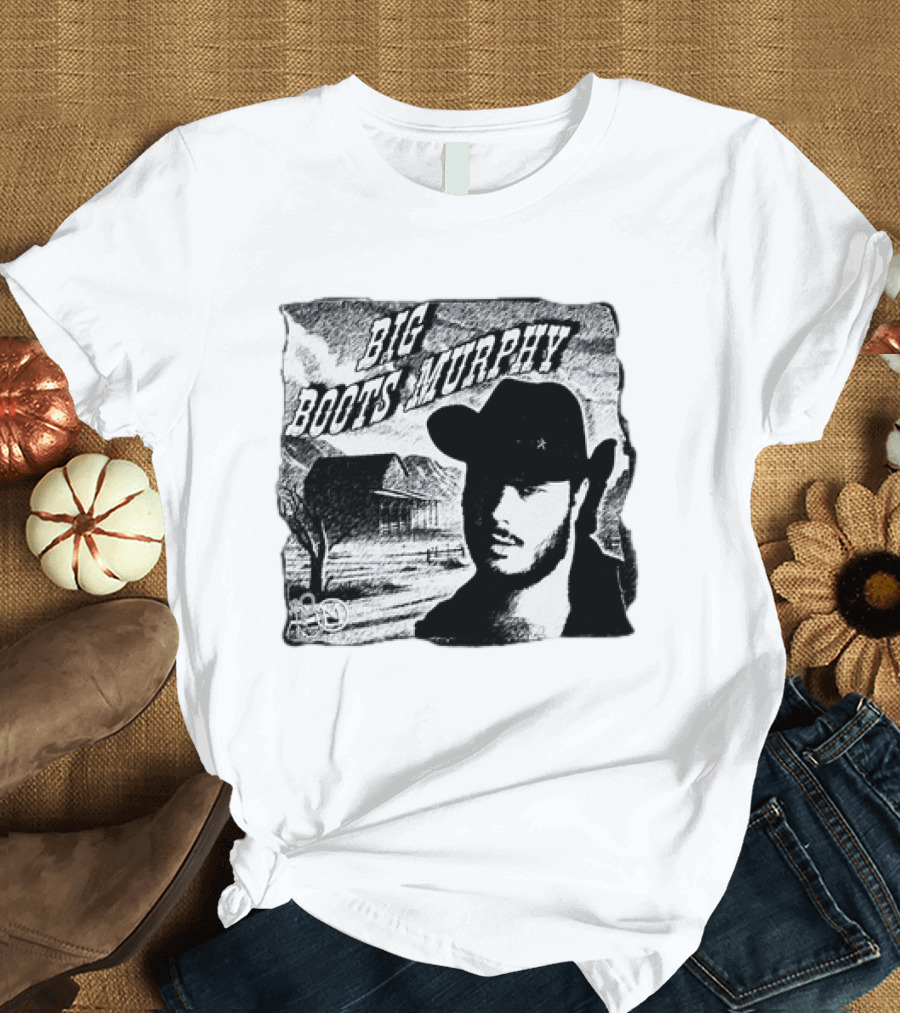 Big Boots Murphy Country Cowboy Barn Scene T-Shirt