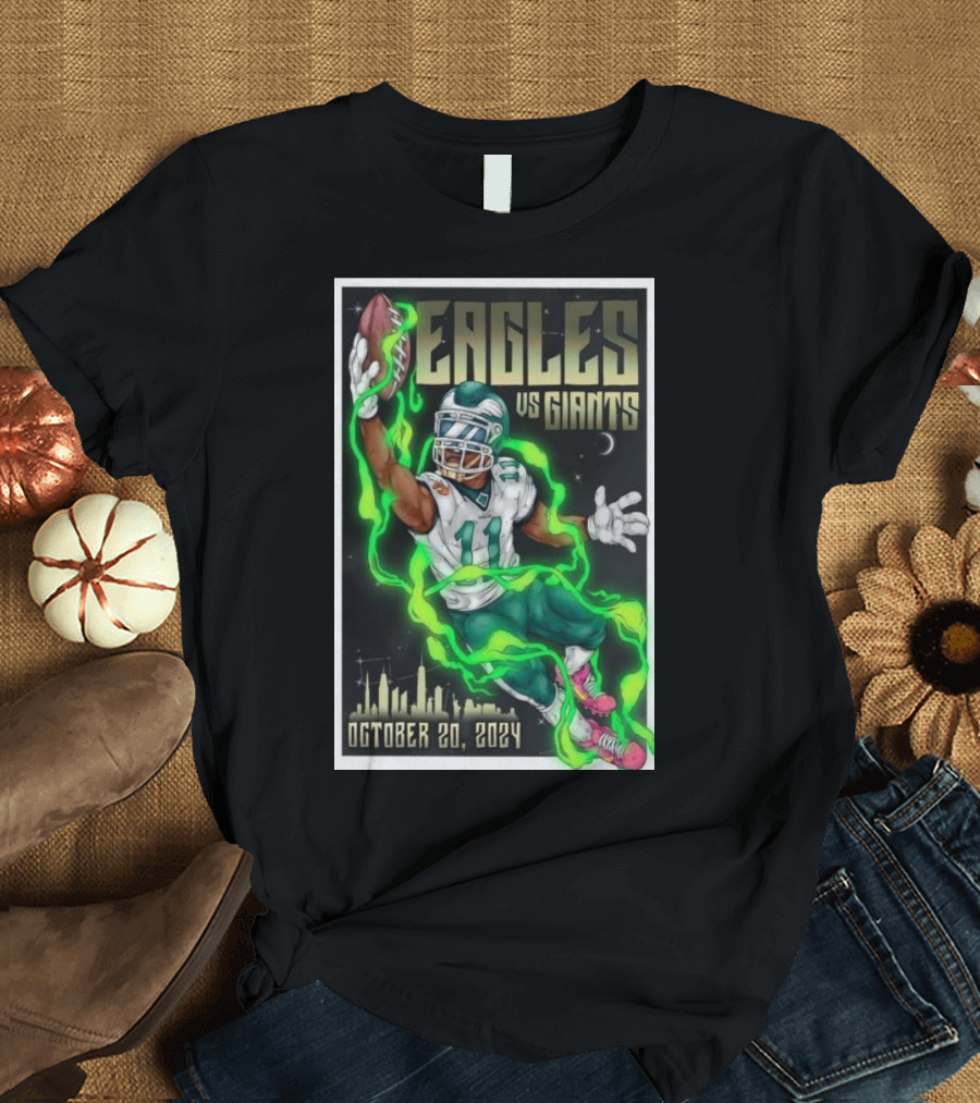 Eagles Vs Giants October 20 2024 MetLife Stadium Football Showdown T-Shirt