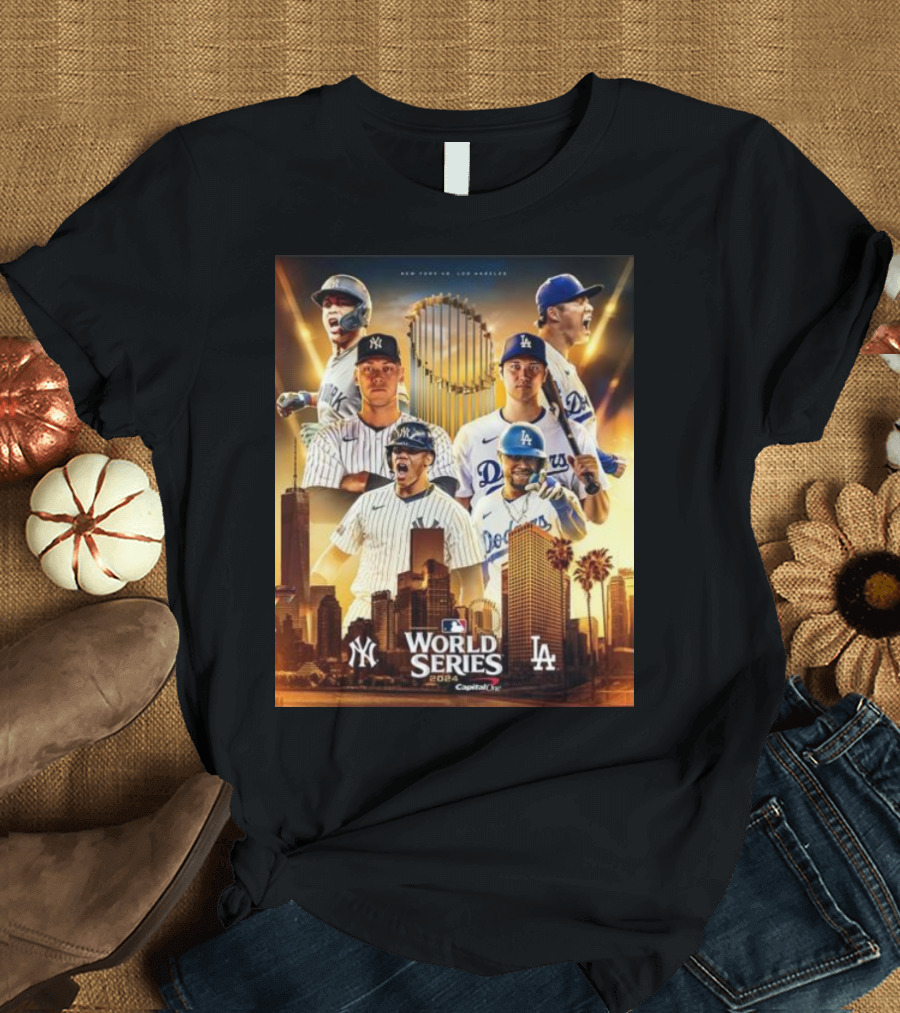MLB World Series 2024 Yankees Vs Dodgers New York Los Angeles T-Shirt