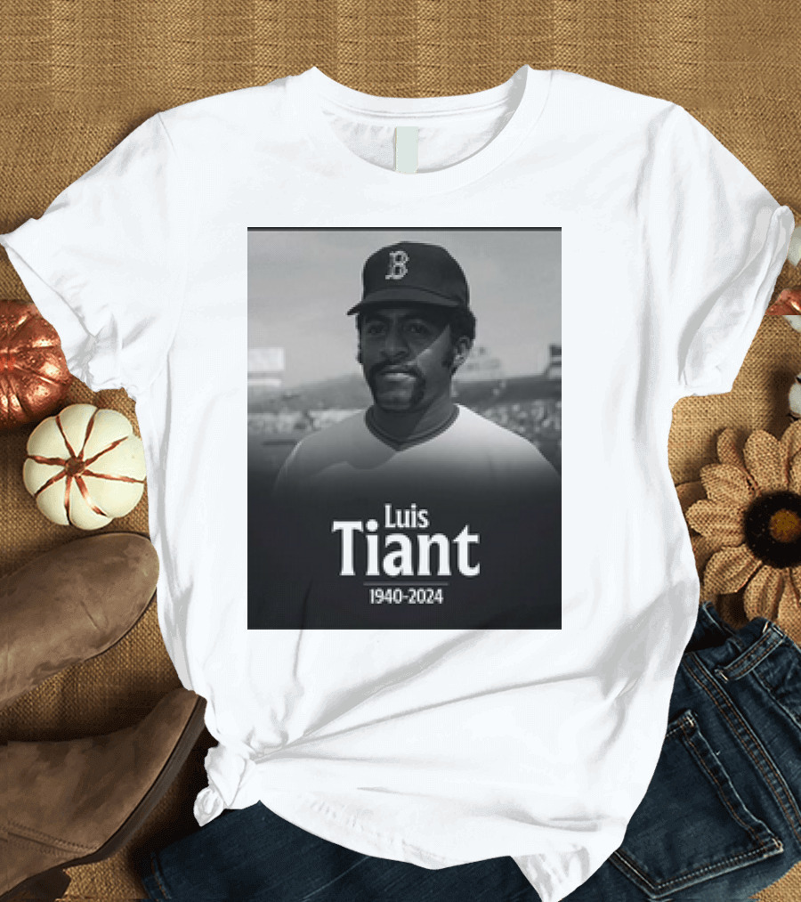 Luis Tiant 1940-2024 Boston Baseball Memorial T-Shirt